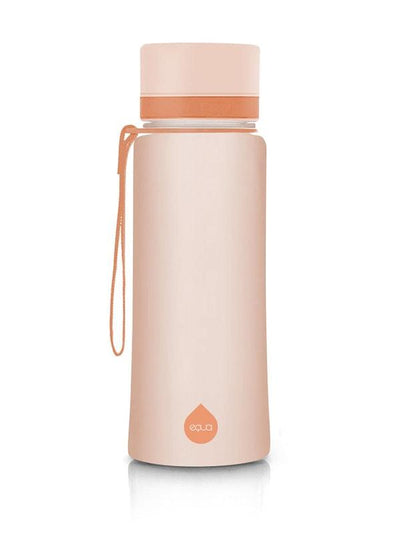 EQUA BPA FREE water bottle, Sunrise, minimalistic design, no motif, peach color