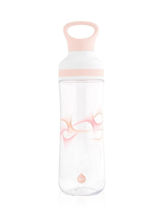 EQUA BPA FREE FLOW water bottle, Beat, graphic motif, peach color