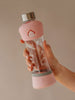 EQUA glass water bottle Active Berry - 550ml volume