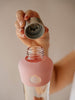 Lid closeup - EQUA glass water bottle Active Berry