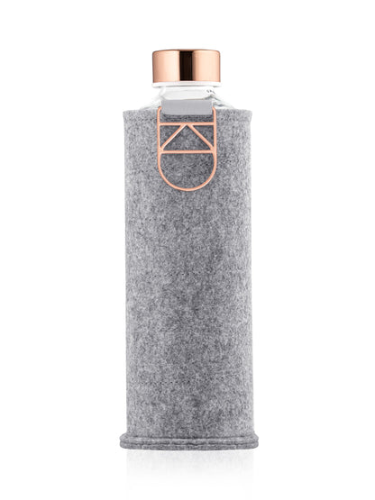 Mismatch Rose Gold glass bottle with felt cover 750ml