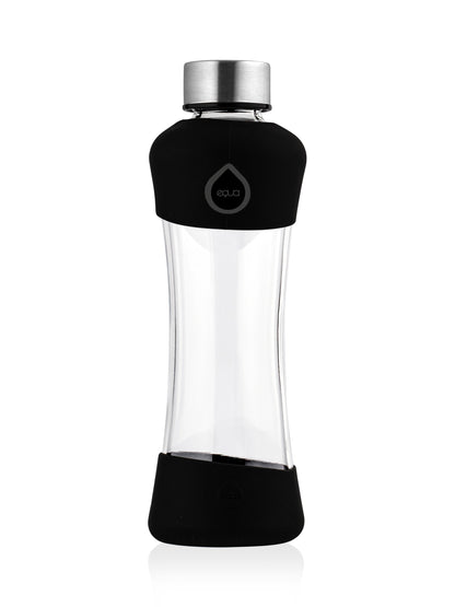 Active Black Glass Trinkflasche