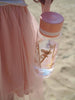 EQUA BPA FREE water bottle, Playground, close up of the bottle held by a girl, motif of koalas, pink color