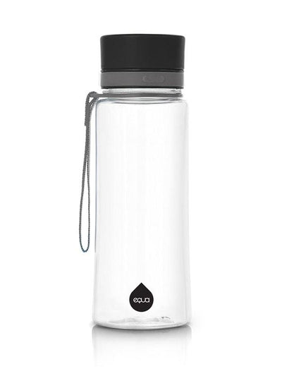 EQUA BPA FREE water bottle, Plain Black, minimalistic design, no motif, black color