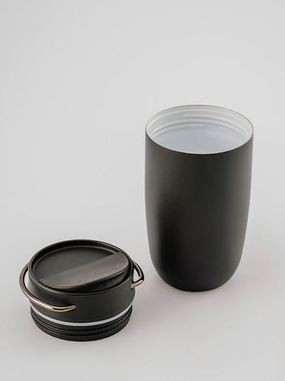 EQUA Cup Black with the inside ceramic coating to prevent coffee or tea stains