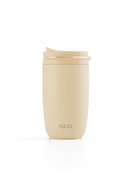 EQUA cup Butter with gold handle details, 100% leak proof and thermo insulation