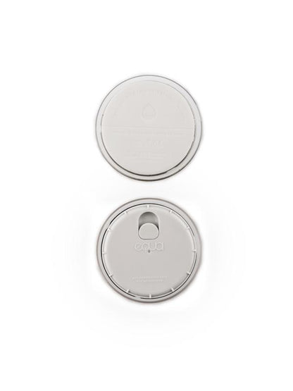 EQUA Smart water bottle tracker in white. The tracker is compatible with EQUA Smart water bottle Snow White. 