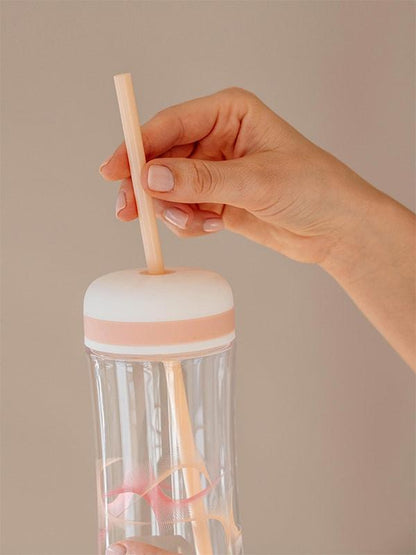 Reusable plastic bpa free straw suitable for EQUA smoothie cup.