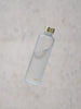 Minimalist EQUA water bottle Velvet White with gold lid