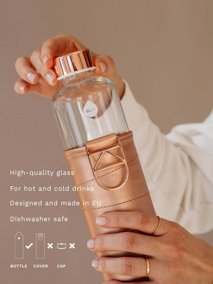 Undressing cover of Mismatch Bronze glass water bottle